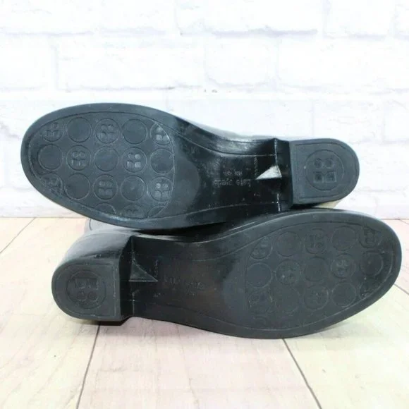 Kate Spade Black Glossy Rubber Pull On Knee High Rain Boots Size 9 - Picture 10 of 10